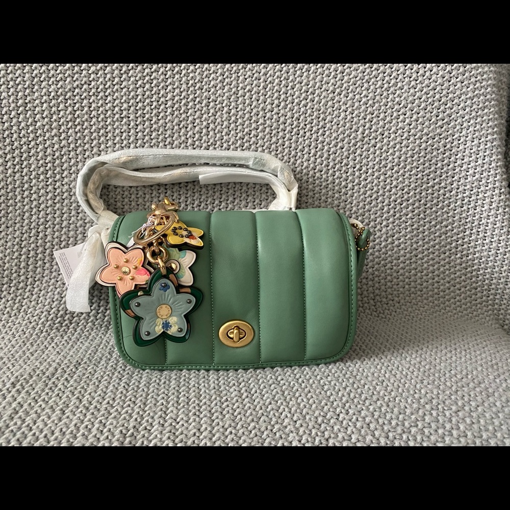 Coach Quilted Dinky 18 in Washed Green NWT - Picture 13 of 16